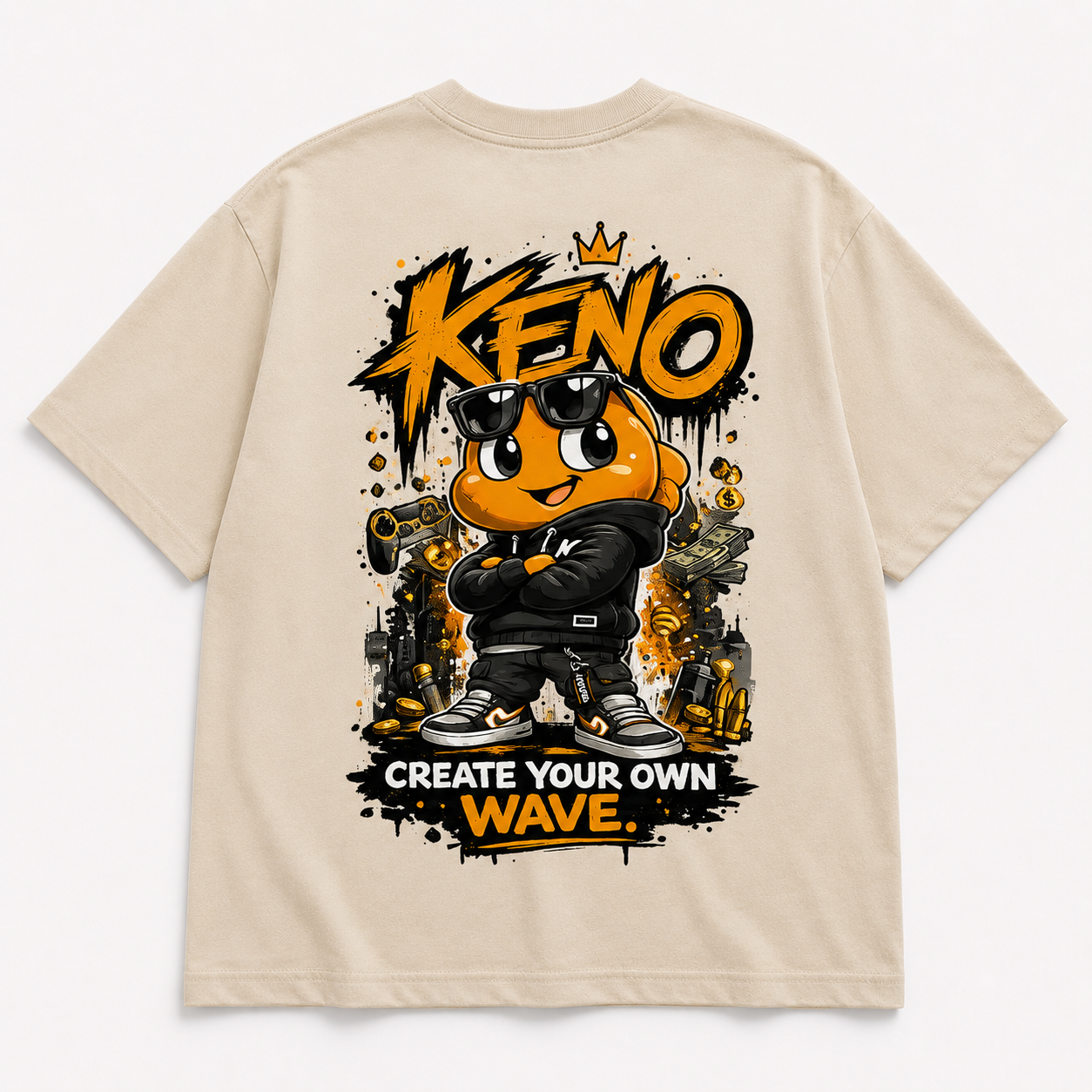 KENO Wave Creator Tee – Light Beige